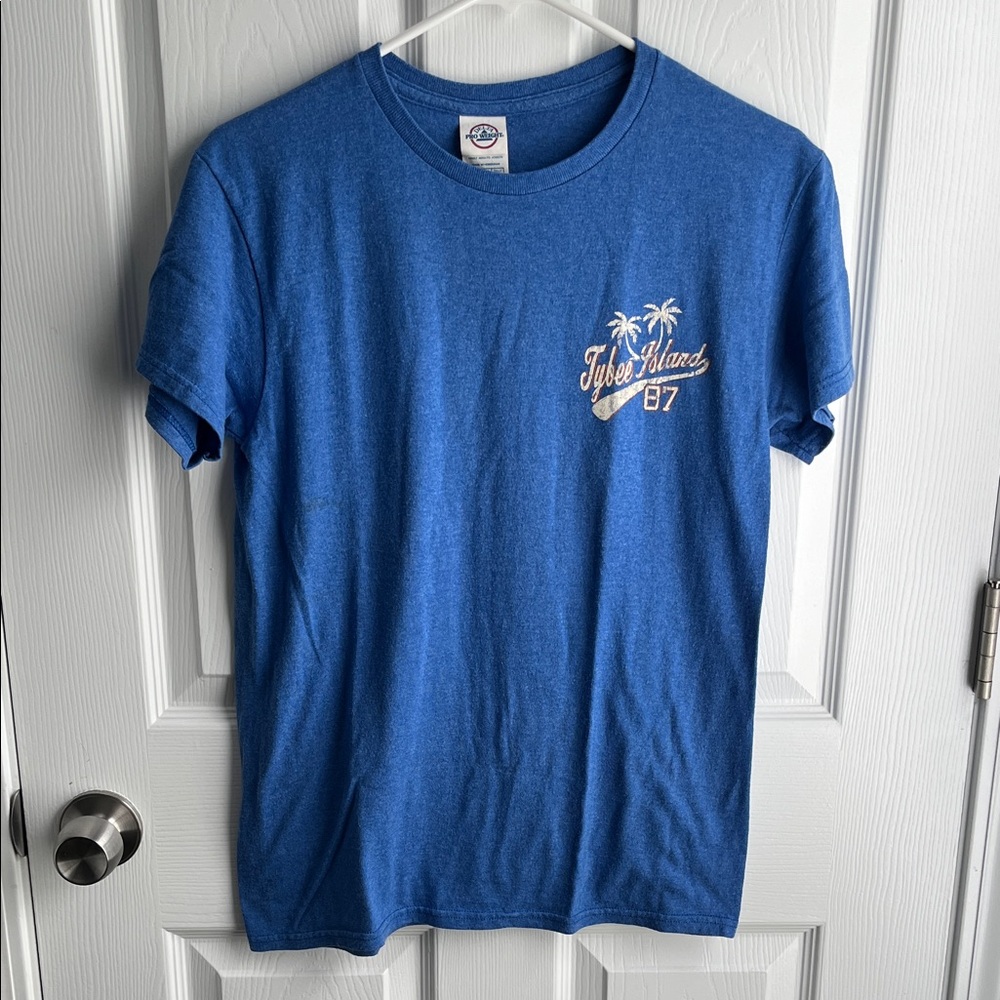 Tybee Island Georgia Delta Pro Weight Blue Tee Size Small